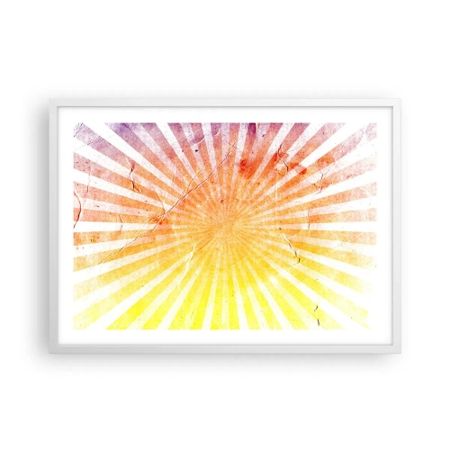 Póster en marco blanco - Renacer del sol - 70x50 cm