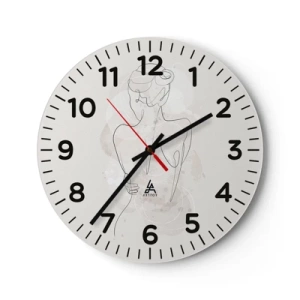 Reloj de pared - Reloj de vidrio - Como un cuerpo sensible - 30x30 cm