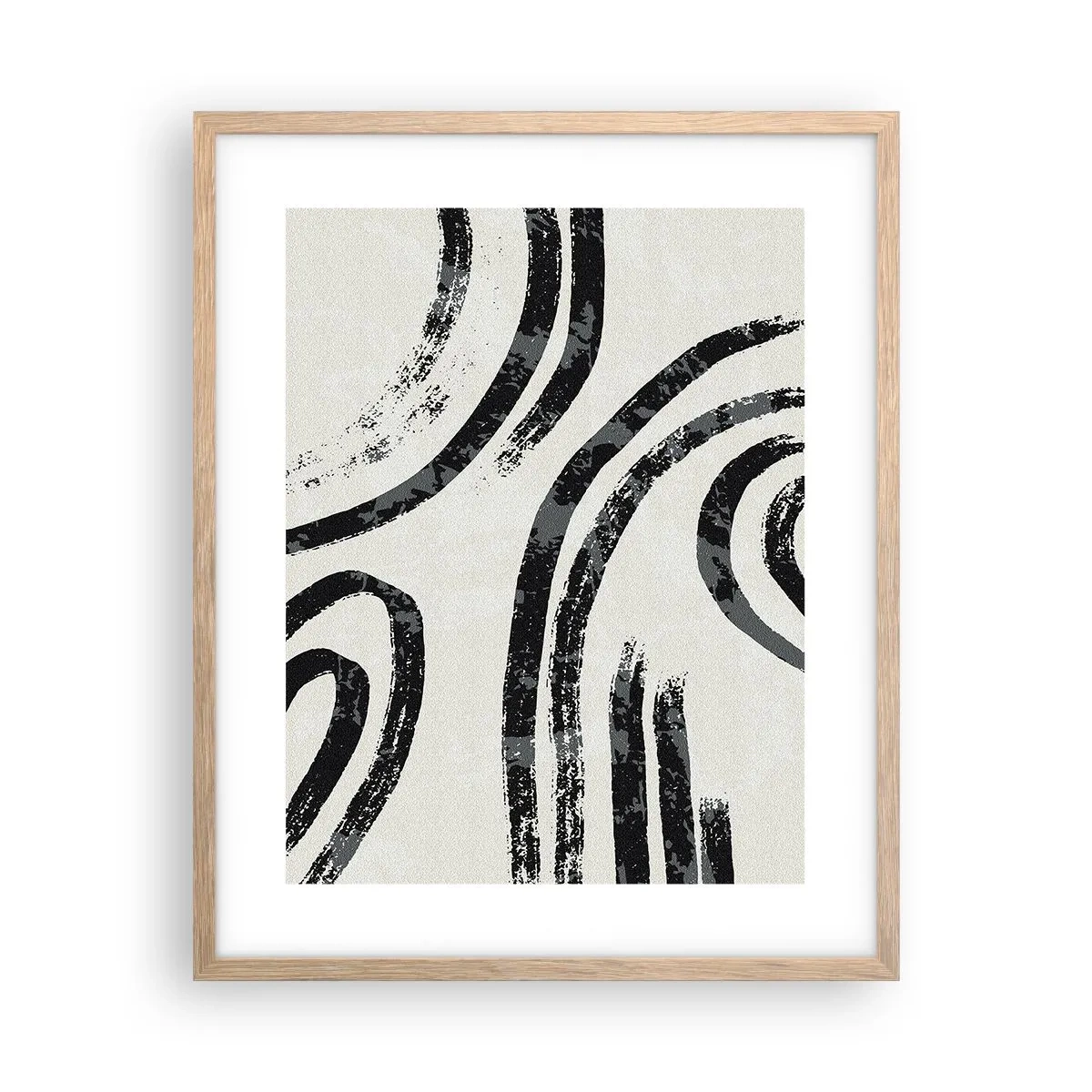 Póster en marco roble claro - A medias - 40x50 cm