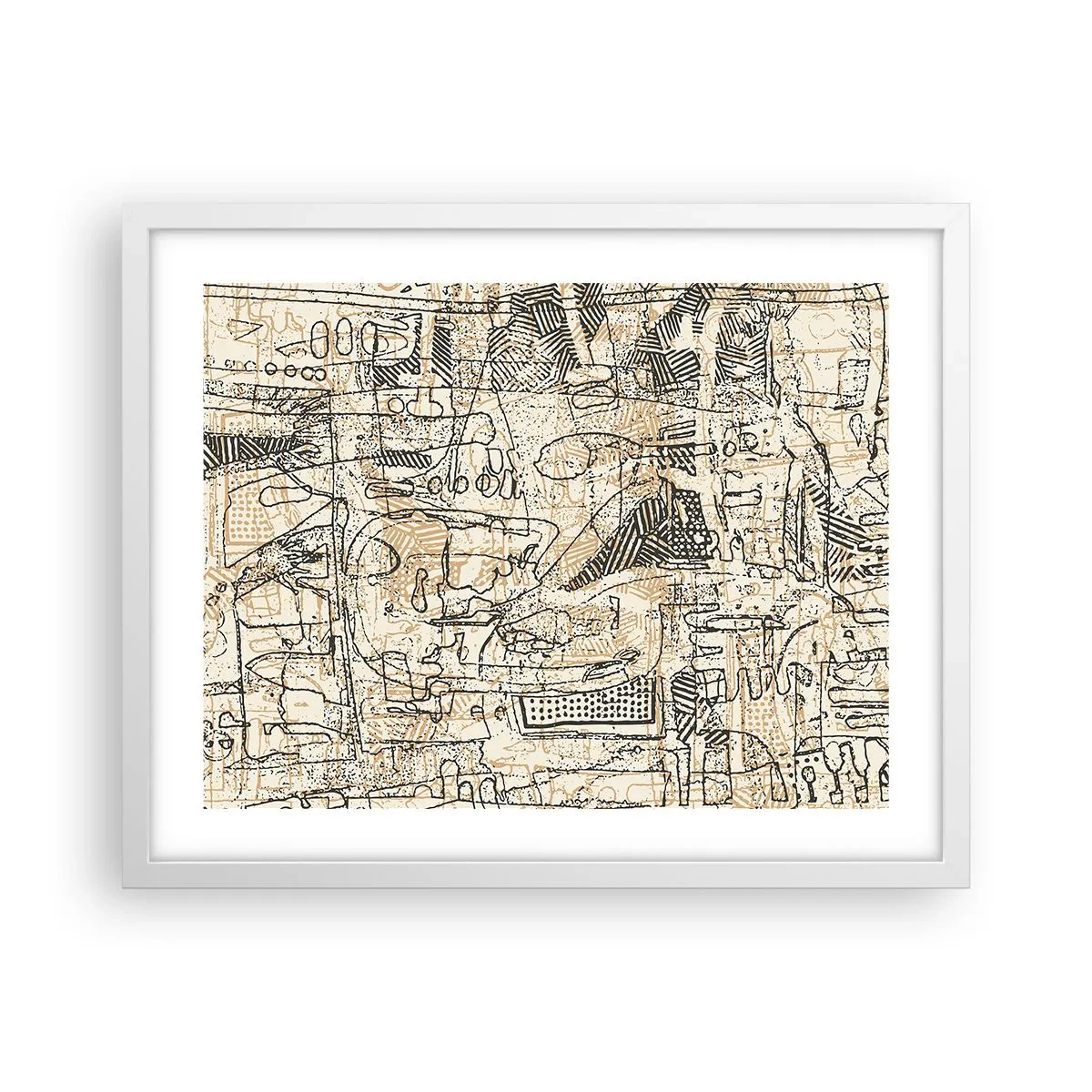 Póster en marco blanco - A la espera de ser descifrado - 50x40 cm