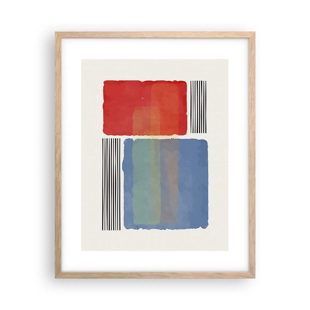 Póster en marco roble claro - Espíritu y alma de la geometría - 40x50 cm