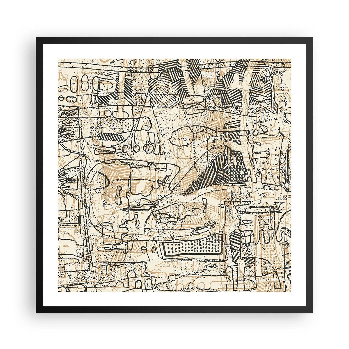 Póster en marco negro - A la espera de ser descifrado - 60x60 cm