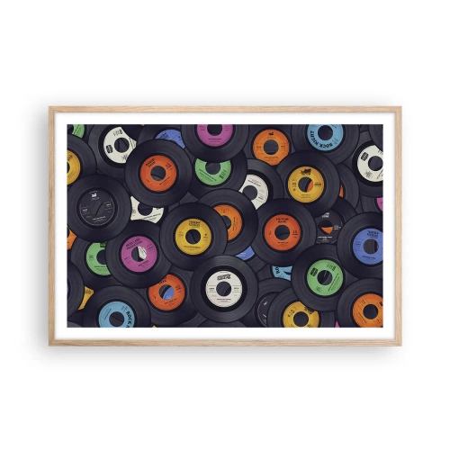 Póster en marco roble claro - Colores de los clásicos - 91x61 cm