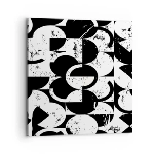 Cuadro sobre lienzo - Impresión de Imagen - El blanco es blanco y el negro es negro - 70x70 cm
