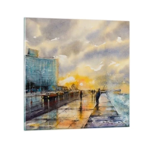Cuadro sobre vidrio - Impresiones sobre Vidrio - Vida en la orilla - 30x30 cm