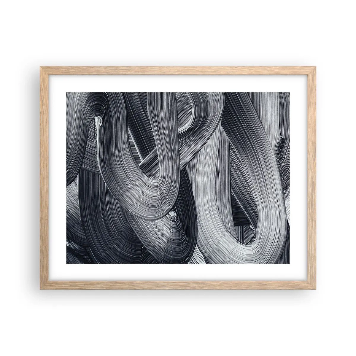Póster en marco roble claro - La fluidez de la realidad - 50x40 cm