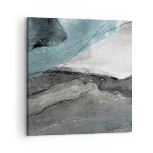 Cuadro sobre lienzo - Impresión de Imagen - Abstracción: rocas y hielo - 60x60 cm