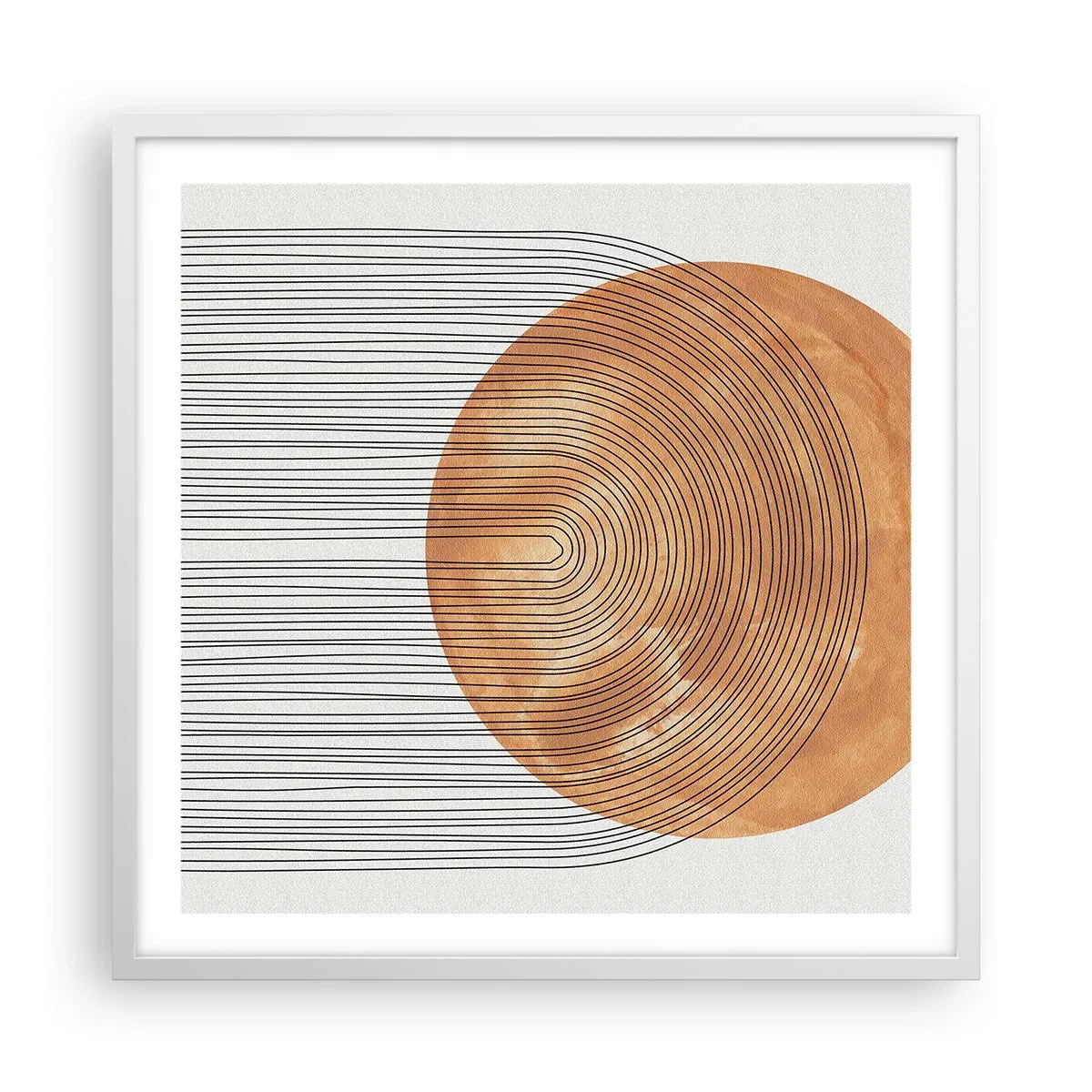 Póster en marco blanco - Una composición soleada - 60x60 cm