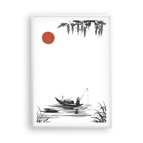 Póster en marco blanco - Una tarde asiática - 70x100 cm