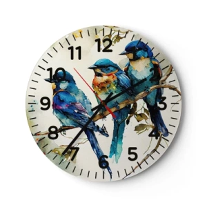 Reloj de pared - Reloj de vidrio - ¿Ofendido? - 30x30 cm
