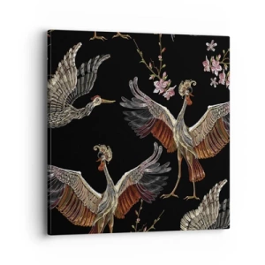 Cuadro sobre lienzo - Impresión de Imagen - Aves de cuento de hadas - 40x40 cm