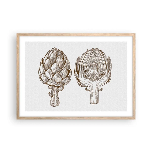 Póster en marco roble claro - Lección de anatomía - 70x50 cm