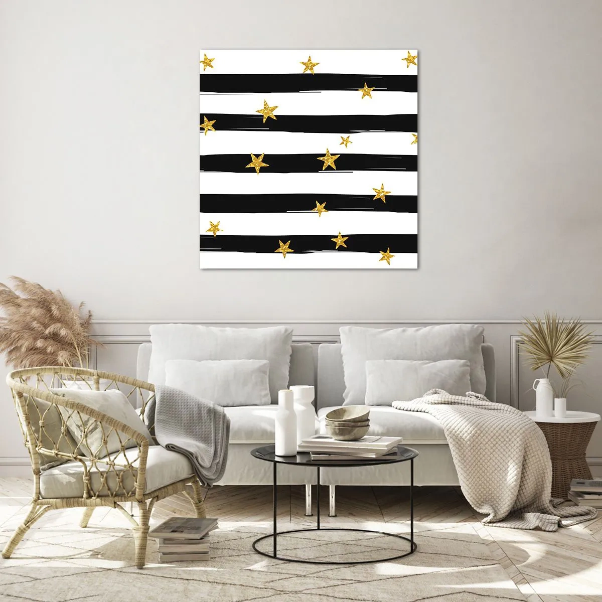 Cuadro sobre vidrio - Impresiones sobre Vidrio - Todos hemos nacido bajo una estrella de la suerte - 40x40 cm