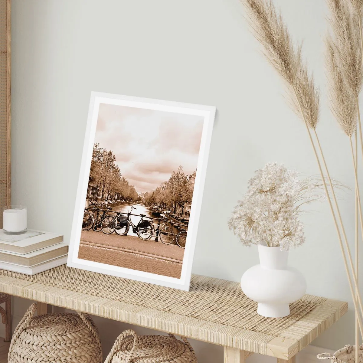 Póster en marco blanco - Holanda solo hay una - 70x100 cm