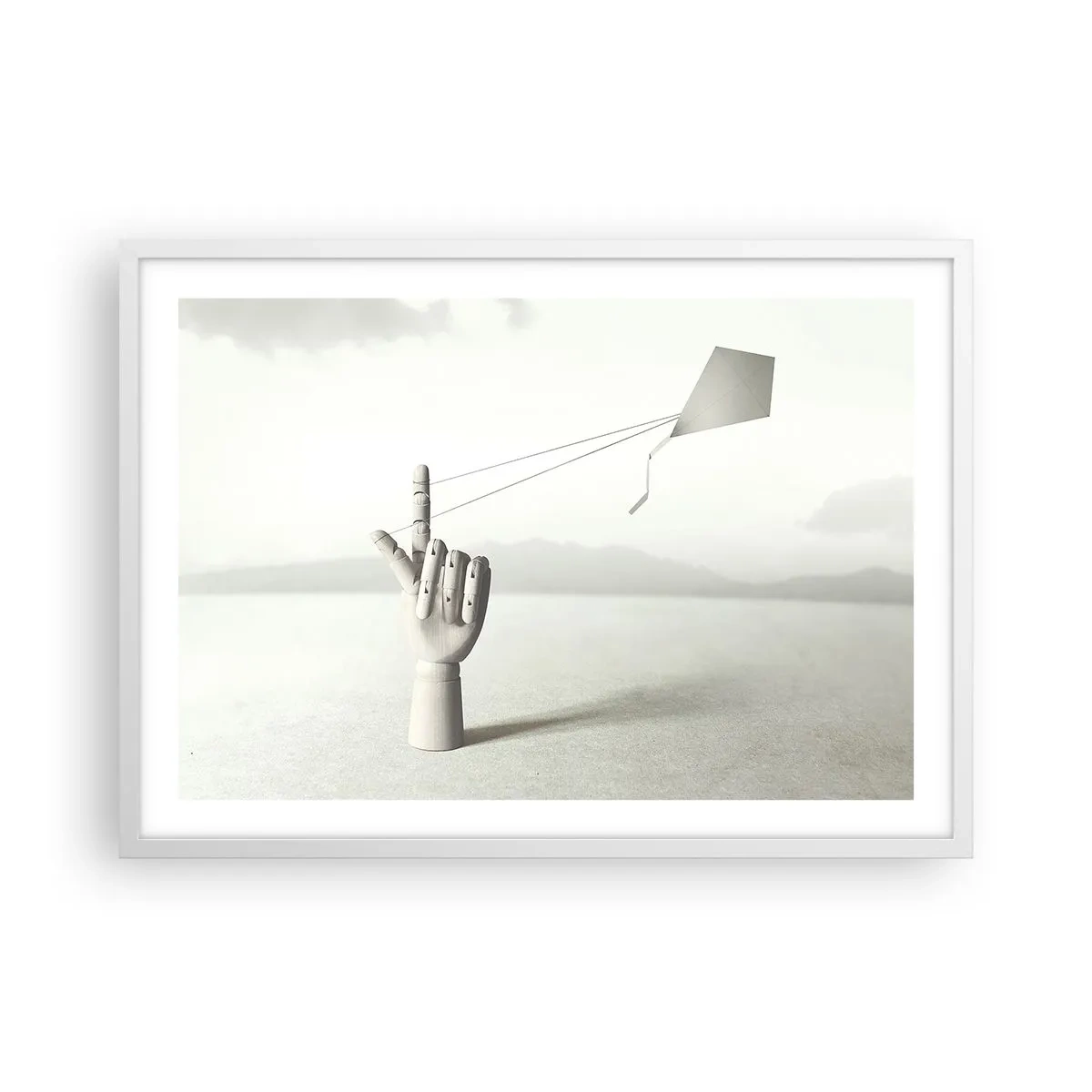 Póster en marco blanco - Una prueba de fuerza - 70x50 cm