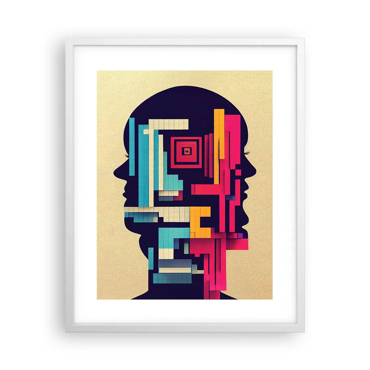 Póster en marco blanco - Nuevos conocimientos - 40x50 cm