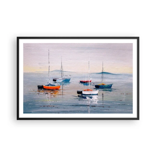 Póster en marco negro - Un más que merecido descanso - 91x61 cm