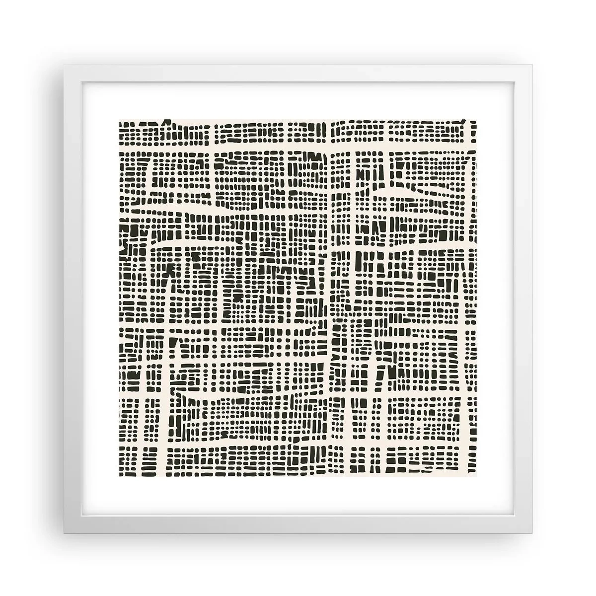 Póster en marco blanco - Composición del tejido - 40x40 cm