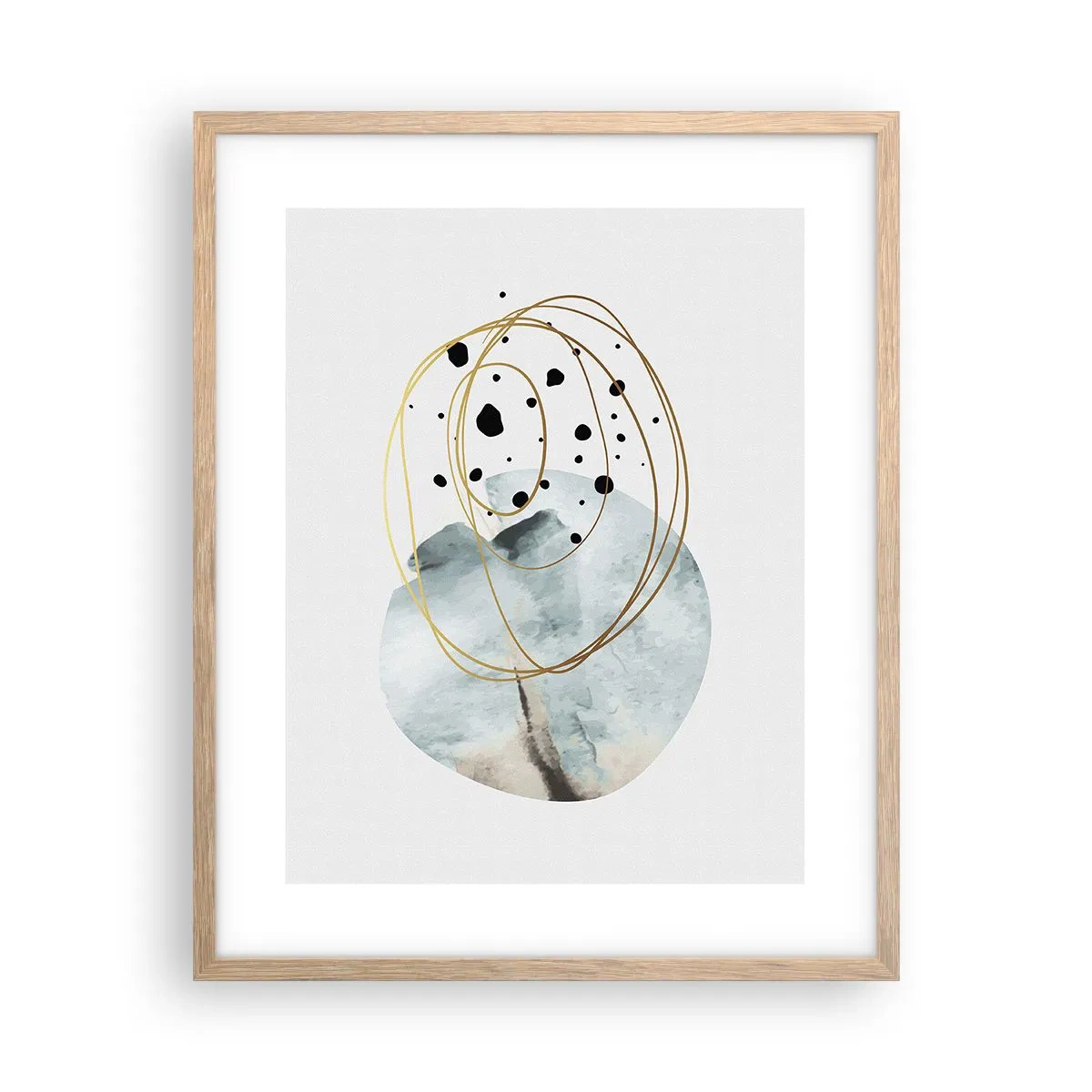 Póster en marco roble claro - El concepto del espacio - 40x50 cm