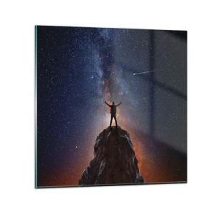 Cuadro sobre vidrio - Impresiones sobre Vidrio - ¡El poder está conmigo! - 40x40 cm