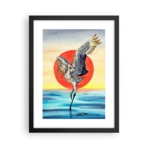 Póster en marco negro - Hora de volver - 30x40 cm