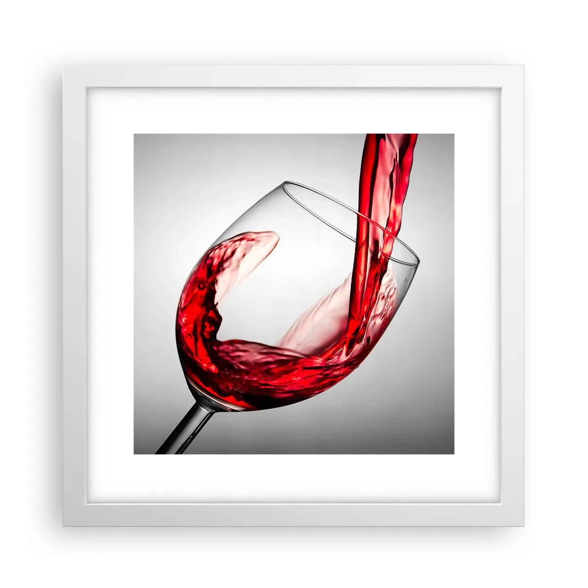 Póster en marco blanco - Color - Movimiento - Sonido - 30x30 cm