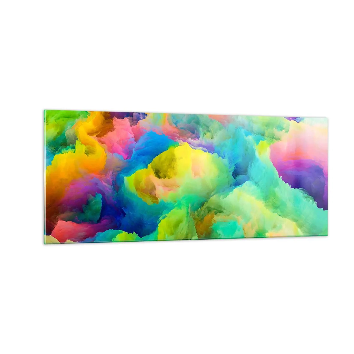 Cuadro sobre vidrio - Impresiones sobre Vidrio - Arco iris borroso - 100x40 cm