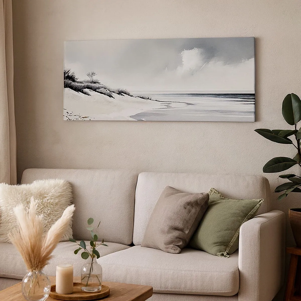 Cuadro sobre lienzo - Impresión de Imagen - Juntos desde el principio de los tiempos - 100x40 cm