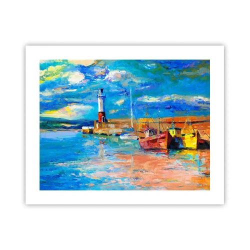 Póster - Tarde en la bahía del arco iris - 50x40 cm