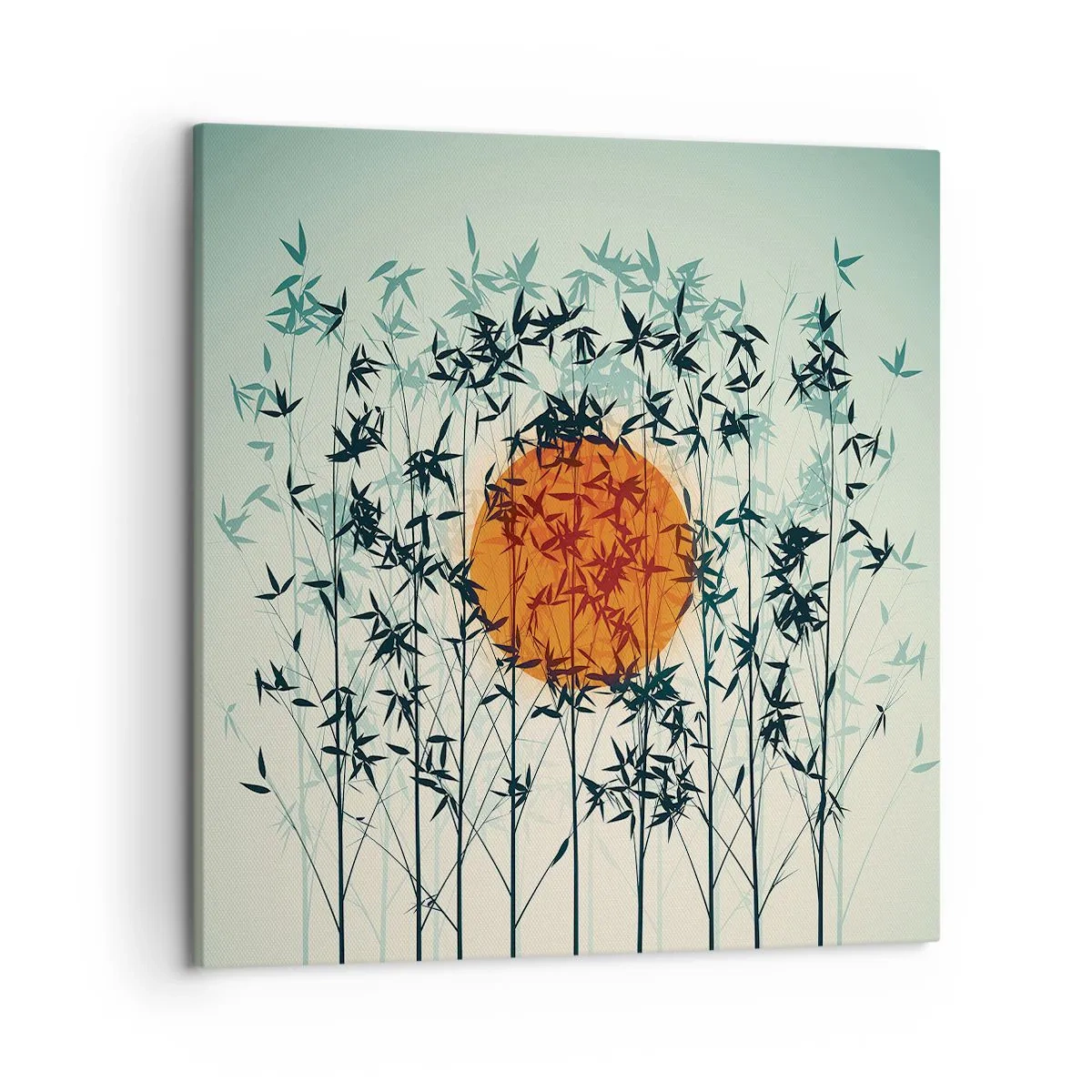 Cuadro sobre lienzo - Impresión de Imagen - El sol de Japón - 50x50 cm