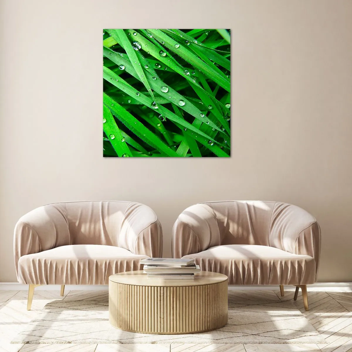 Cuadro sobre vidrio - Impresiones sobre Vidrio - Jugar al verde - 40x40 cm