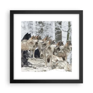 Póster en marco negro - Familiares y amigos - 30x30 cm