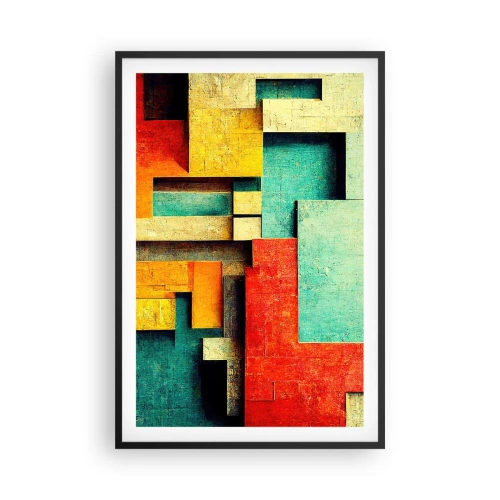 Póster en marco negro - Festival de ángulos rectos - 61x91 cm