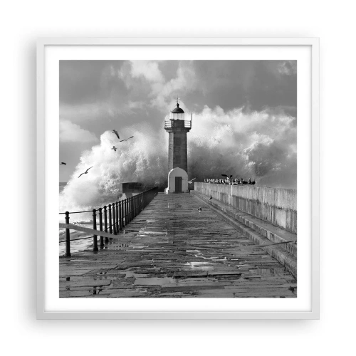 Póster en marco blanco - Audaz - 60x60 cm