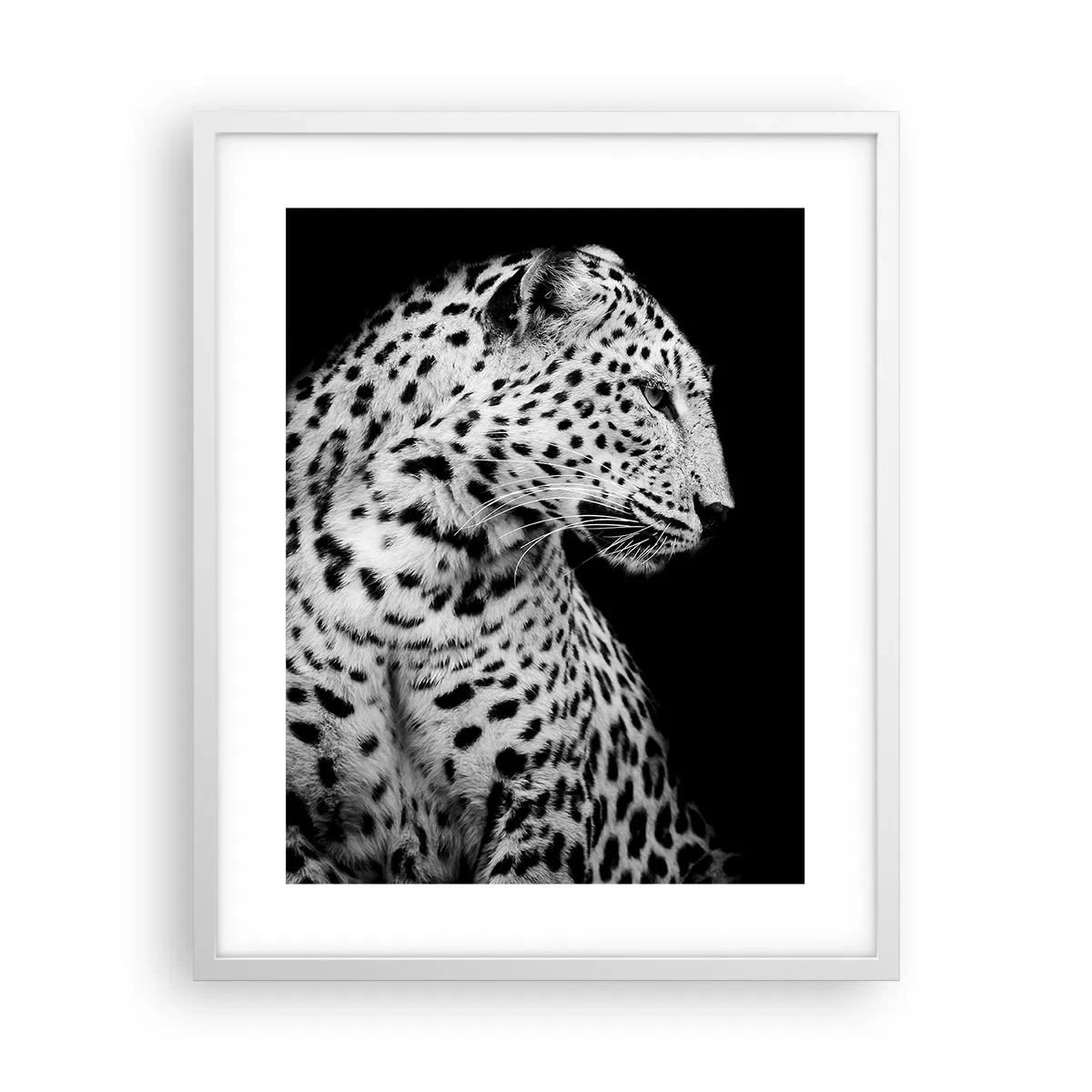 Póster en marco blanco - El perfil derecho es perfecto - 40x50 cm