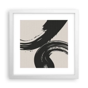Póster en marco blanco - Barrido y circular - 30x30 cm