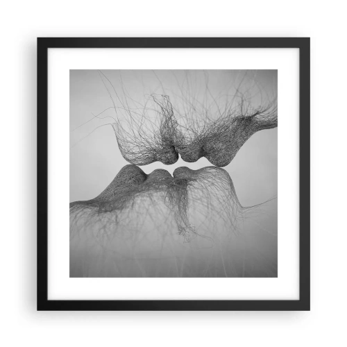 Póster en marco negro - Beso del viento - 40x40 cm