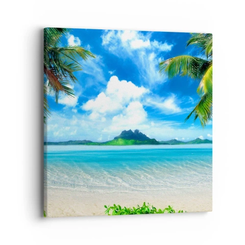 Cuadro sobre lienzo - Impresión de Imagen - El azul de los trópicos - 40x40 cm