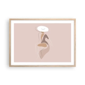Póster en marco roble claro - Una auténtica dama - 70x50 cm