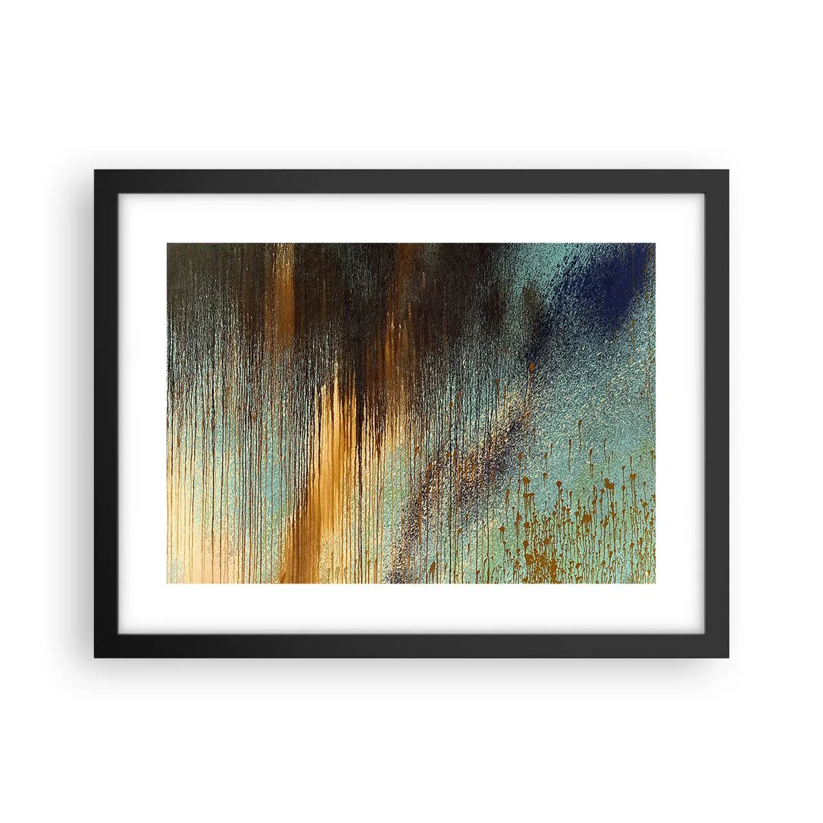 Póster en marco negro - Una composición colorista no accidental - 40x30 cm