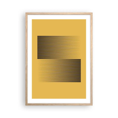 Póster en marco roble claro - Cuadrado de opuestos - 50x70 cm