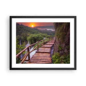 Póster en marco negro - Una belleza inimaginable - 50x40 cm