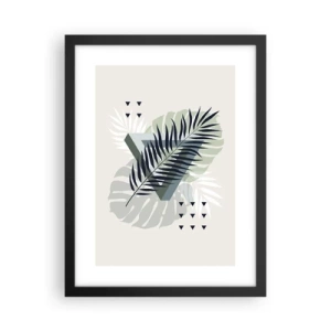 Póster en marco negro - Naturaleza y geometría - 30x40 cm