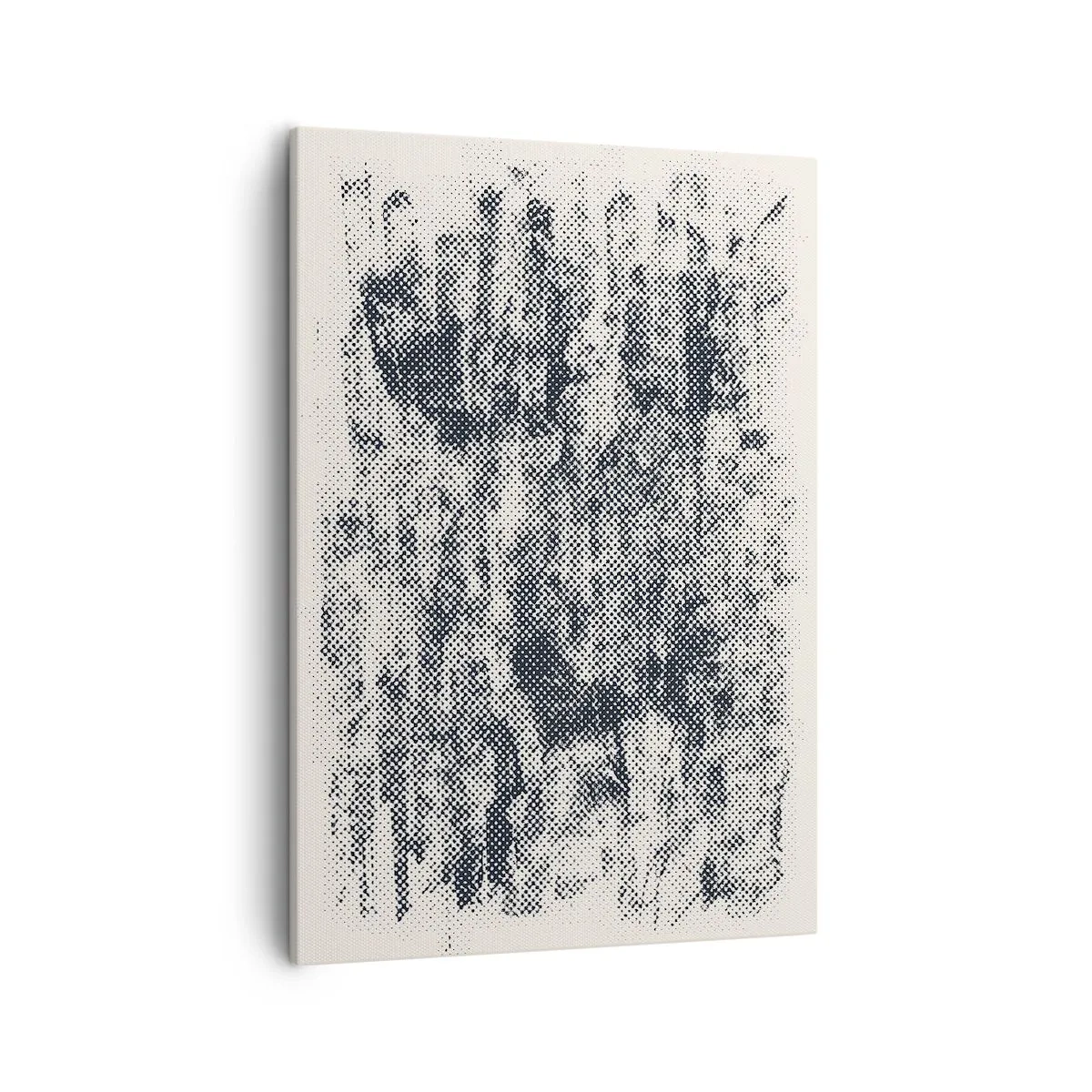Cuadro sobre lienzo - Impresión de Imagen - Composición abstracta brumosa en tonos grises - 50x70cm - Composición brumosa - Decoración de pared moderna para salón y dormitorio ARTTOR