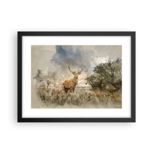 Póster en marco negro - Dignidad - fuerza - encanto - 40x30 cm