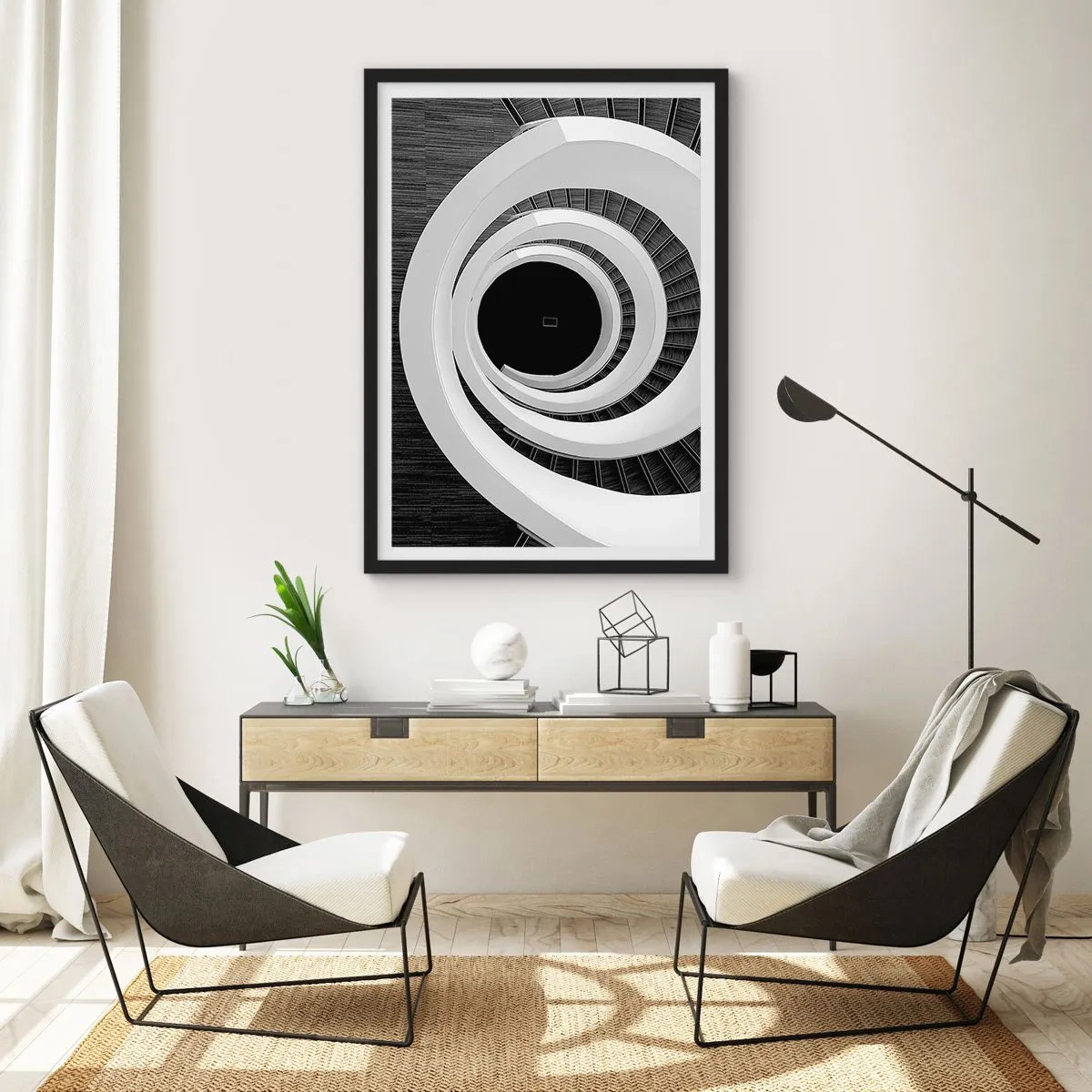 Póster en marco negro - Hacia el origen - 40x50 cm