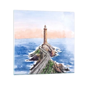 Cuadro sobre vidrio - Impresiones sobre Vidrio - Frente al mar - 30x30 cm