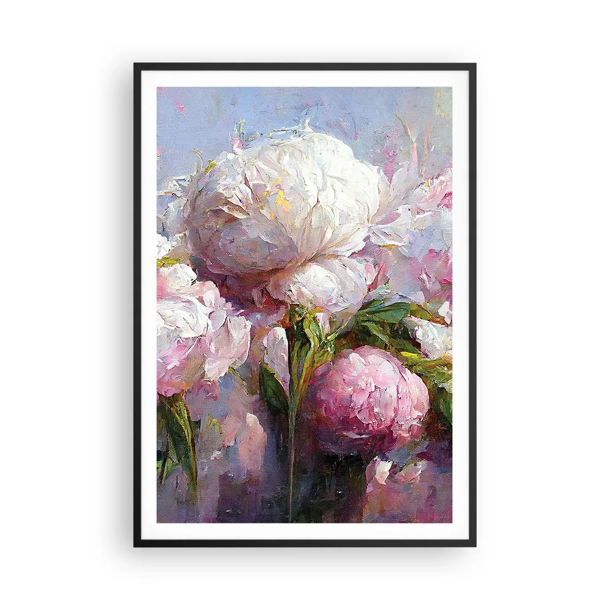 Póster en marco negro - Un ramo rebosante de vida - 70x100 cm