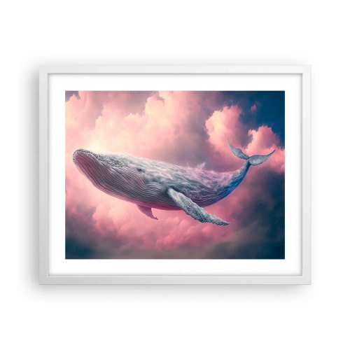 Póster en marco blanco - La reina de los mares asciende - 50x40 cm