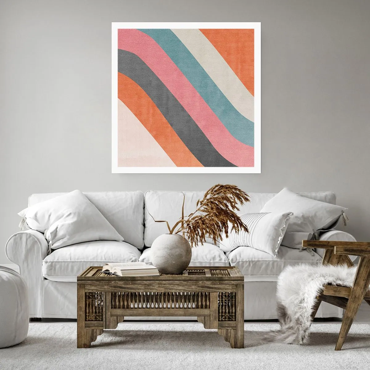 Póster - Composición diagonal - movimiento - 60x60 cm